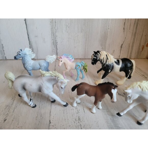 Horse variety unicorn fawn farm animal toy set figure mane run - Picture 2 of 7